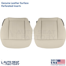 2014-2016 Fits Mercedes Benz E550 Genuine Leather Perf. Bottom Covers Silk Beige - OEM-Style Replacement Seat Cover