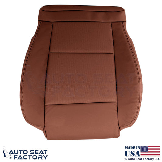 2015-2019 Fits Cadillac ATS Leatherette Perf Front Replacement Seat Covers Brown - OEM-Style Replacement Seat Cover