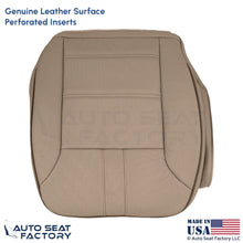 2010-2013 Fits Mercedes Benz R-Class Genuine Leather Driver Bottom Cover Tan - OEM-Style Replacement Seat Cover