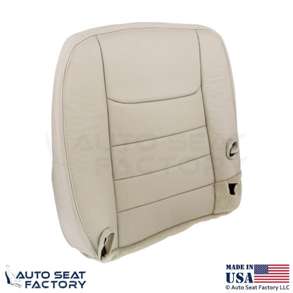 1999-2001 Fits Lincoln Town Car Genuine Leather Driver Seat Covers Lt. Parchment - OEM-Style Replacement Seat Cover
