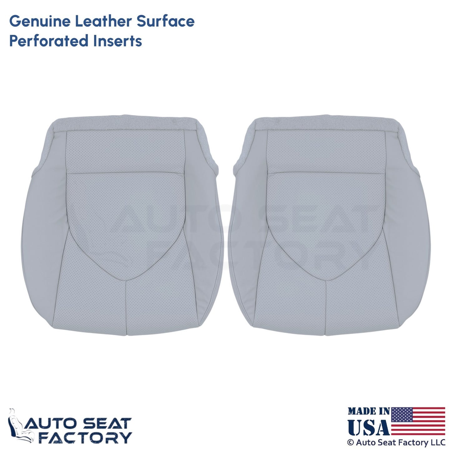 2020-2024 Fits Toyota Highlander Genuine Leather Front Bottom Covers Graphite - OEM-Style Replacement Seat Cover