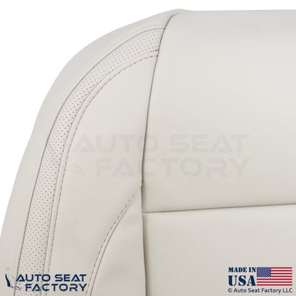 2008-2013 Fits Volvo C70 Leather Perforated Front Passenger Covers Calcite Cream - OEM-Style Replacement Seat Cover