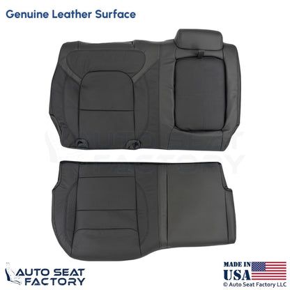 2020 For Dodge Ram 1500 Genuine Leather Rear Bench Driver Side Seat Covers Black - OEM-Style Replacement Seat Cover