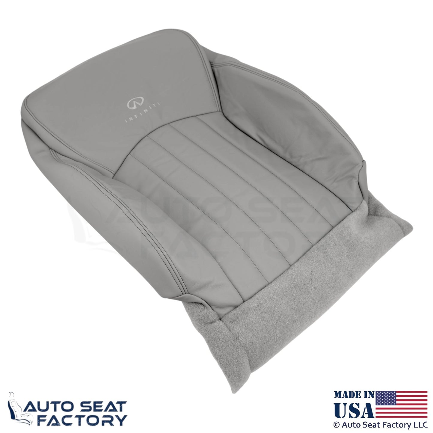 2008-2010 For Infiniti EX35 Genuine Leather Passenger Top Seat Cover Stone - OEM-Style Replacement Seat Cover