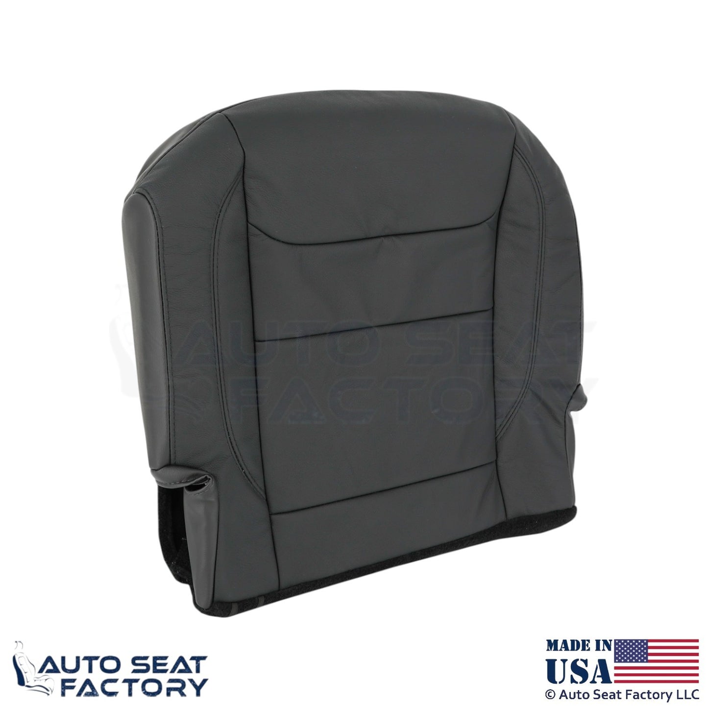 2020 Fits Dodge Ram 1500 Genuine Leather Rear Bench Passenger Bottom Cover Black - OEM-Style Replacement Seat Cover