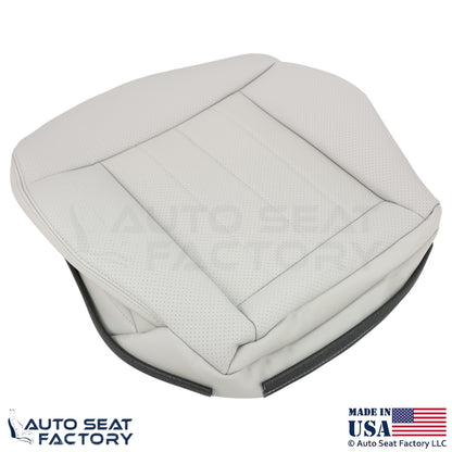 2014-2016 Fits Mercedes Benz E550 E350 Leatherette Perf. Bottom Seat Covers Gray - OEM-Style Replacement Seat Cover