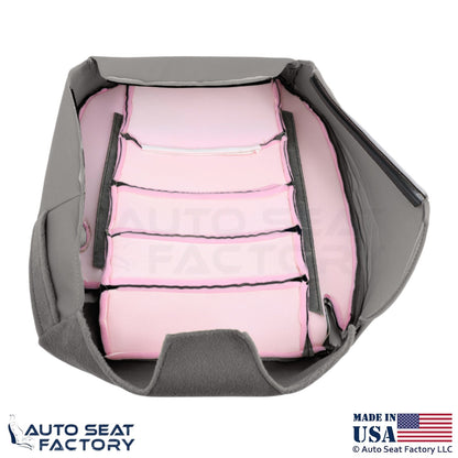 1999-2001 For Lincoln Town Car Genuine Leather Front Bottom Covers Lt. Graphite - OEM-Style Replacement Seat Cover