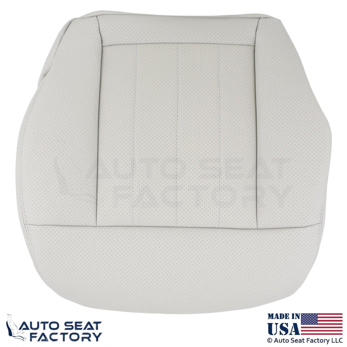 2010-2013 Fits Mercedes Benz E550 E350 Genuine Leather Perf. Bottom Covers Ash - OEM-Style Replacement Seat Cover