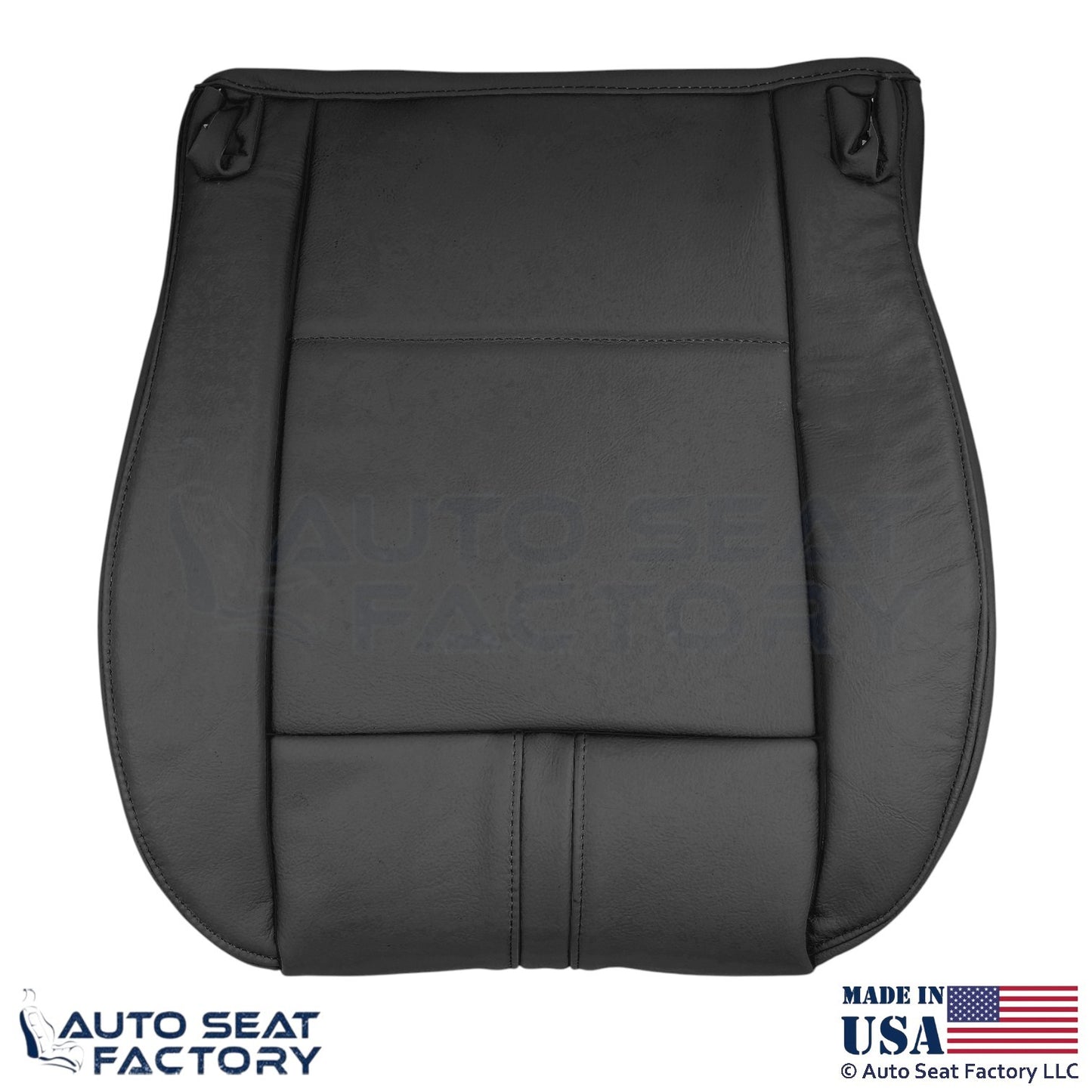 2003-2010 Fits BMW X3 Genuine Leather Front Passenger Bottom Seat Cover Black - OEM-Style Replacement Seat Cover
