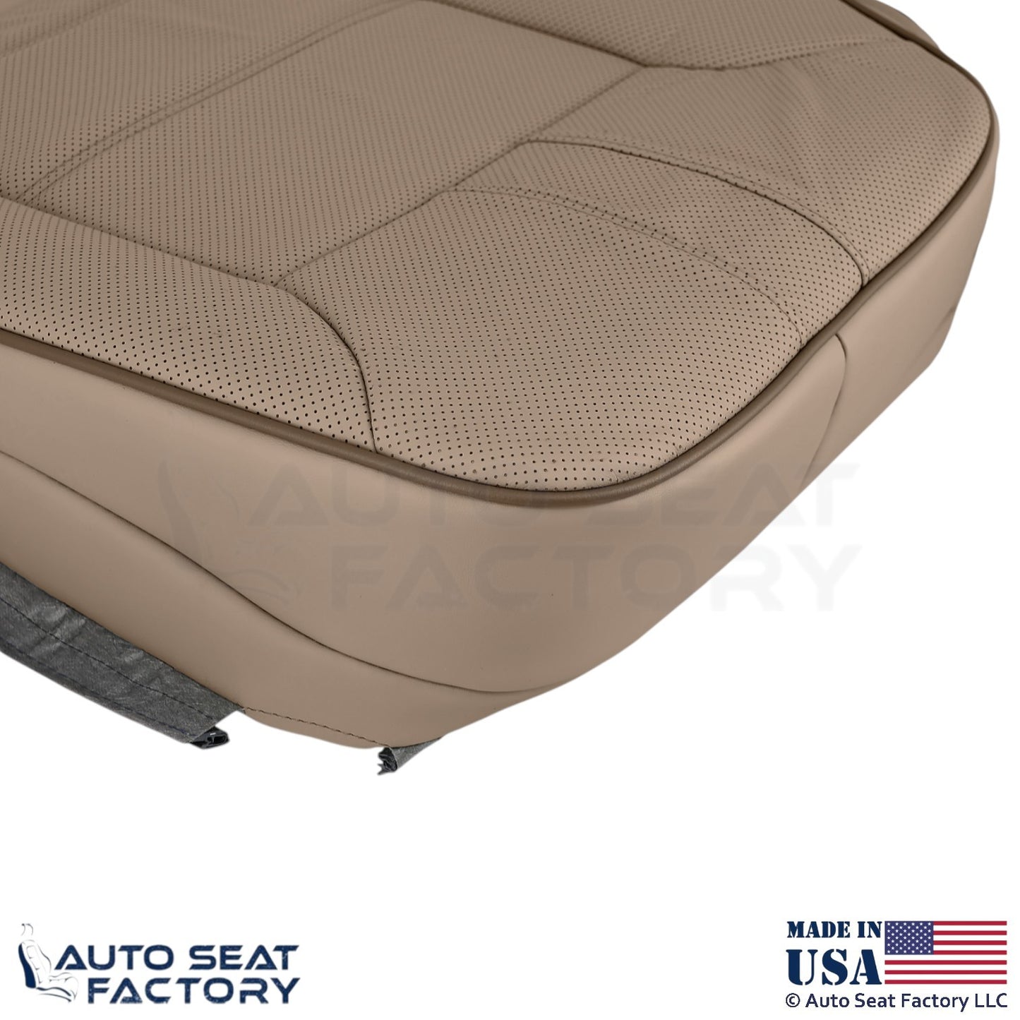 2010-2013 Fits Mercedes Benz R-Class Genuine Leather Front Bottom Covers Tan - OEM-Style Replacement Seat Cover