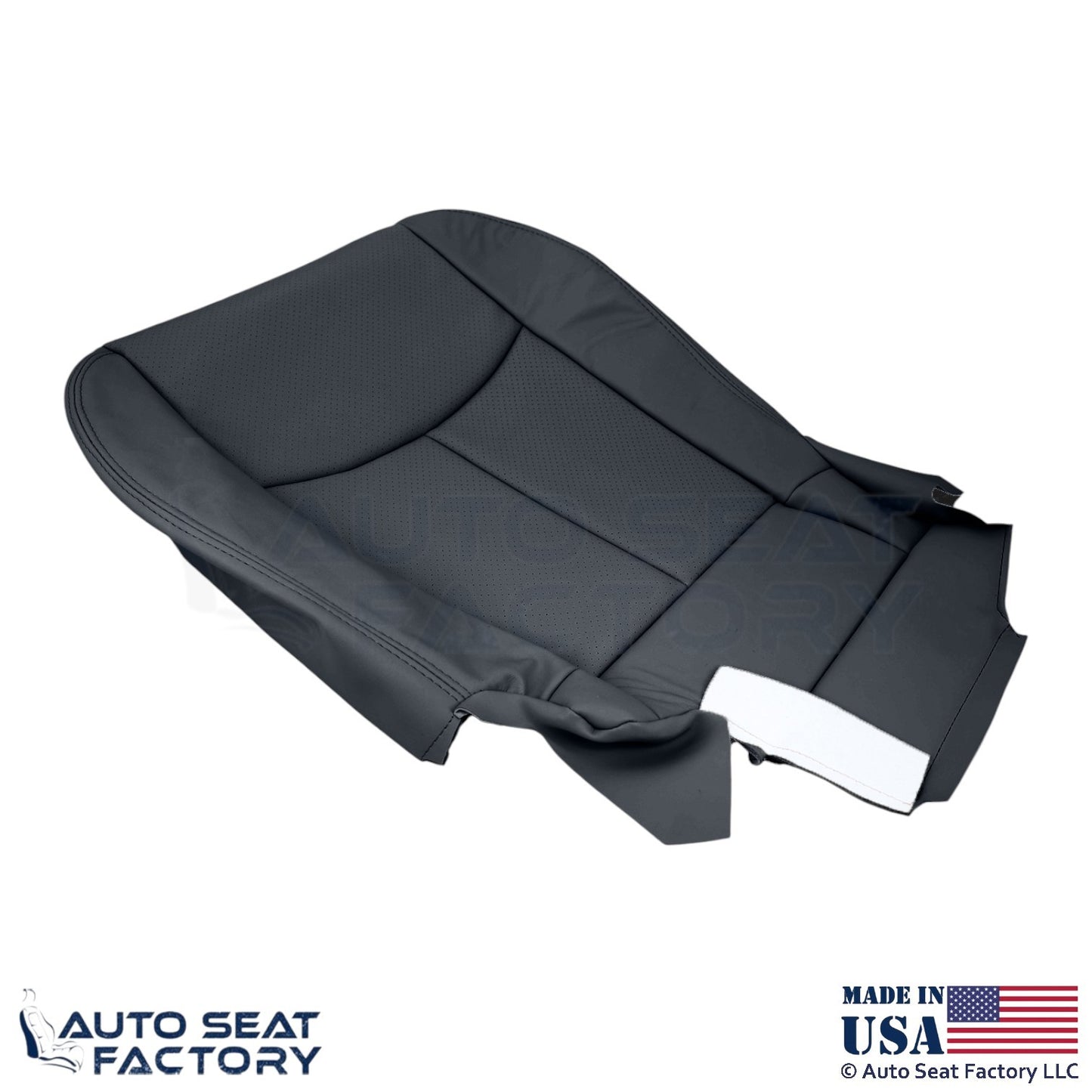2011-2013 Fits Infiniti M37 M56 Genuine Leather Passenger Bottom Cover Graphite - OEM-Style Replacement Seat Cover