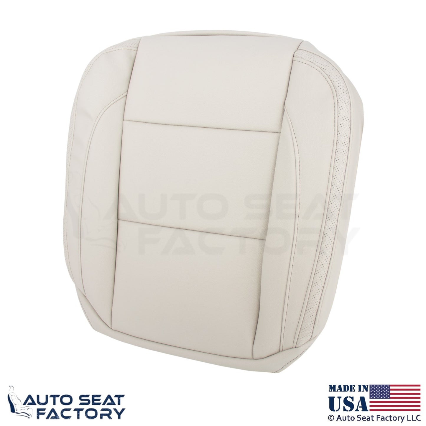 2008-2013 Fits Volvo C70 Leather Perf. Front Driver Seat Covers Calcite Cream - OEM-Style Replacement Seat Cover