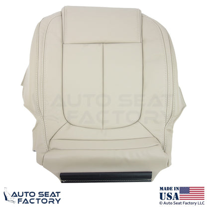 2014-2016 Fits Buick LaCrosse Genuine Leather Driver Bottom Cover Light Neutral - OEM-Style Replacement Seat Cover