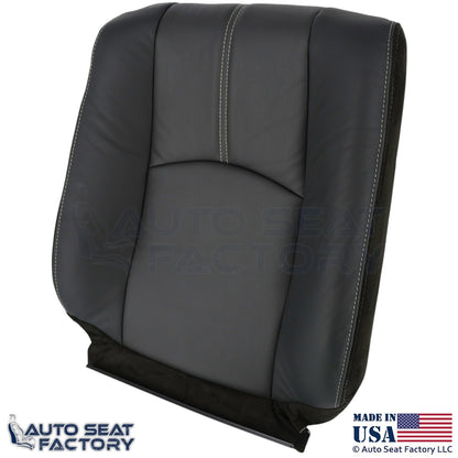 2008-2011 For Mazda Tribute Genuine Leather Top Seat Covers Black w/ White Stch - OEM-Style Replacement Seat Cover
