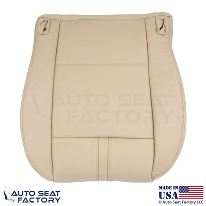 2003-2010 Fits BMW X3 Genuine Leather Front Passenger Bottom Cover Sand Beige - OEM-Style Replacement Seat Cover