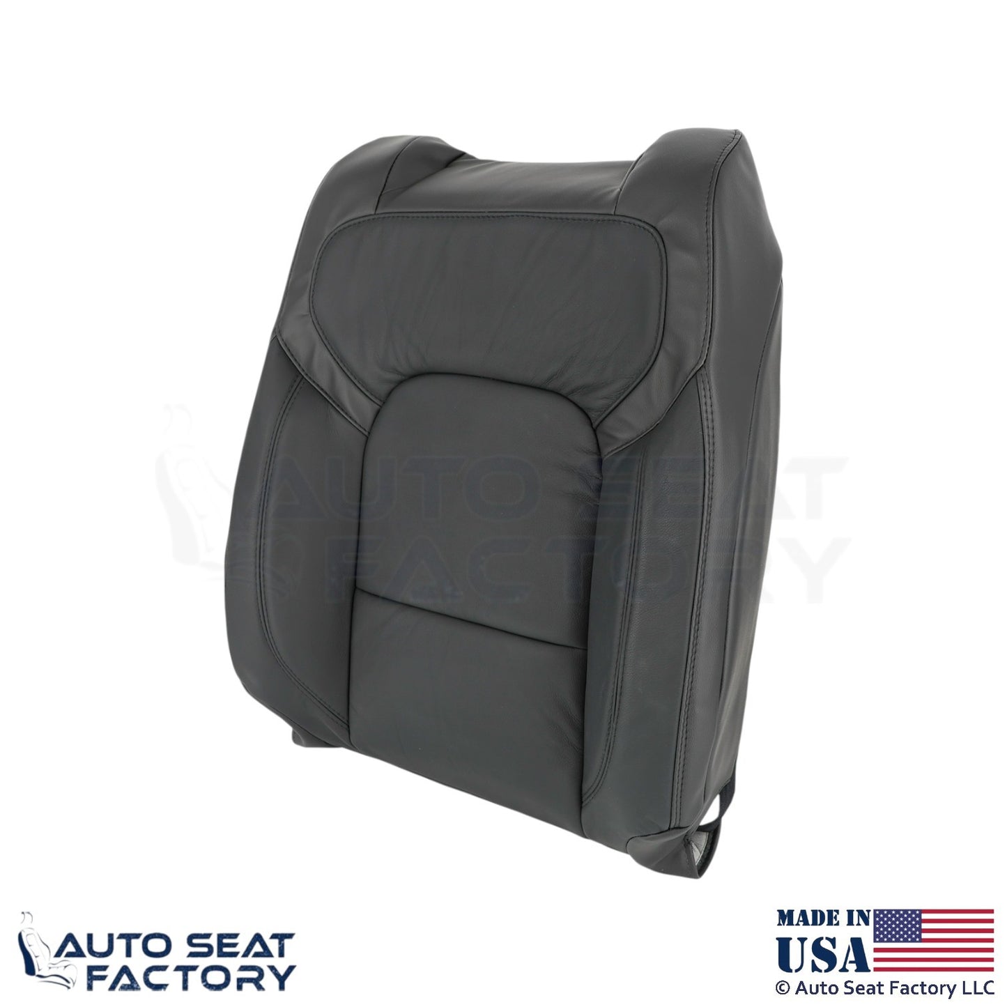 2020 Fits Dodge Ram 1500 Quad Cab Genuine Leather Driver Top Seat Covers Black - OEM-Style Replacement Seat Cover