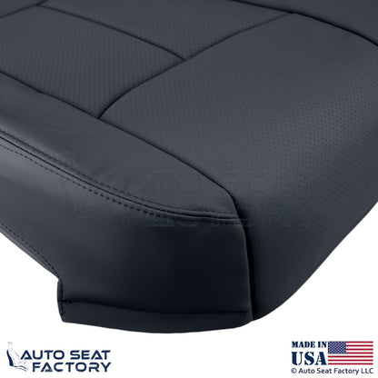 2011-2013 For Infiniti M37 M56 Genuine Leather Driver Bottom Seat Cover Graphite - OEM-Style Replacement Seat Cover