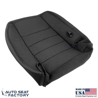 1999-2001 Fits Lincoln Town Car Genuine Leather Front Seat Covers Deep Charcoal - OEM-Style Replacement Seat Cover