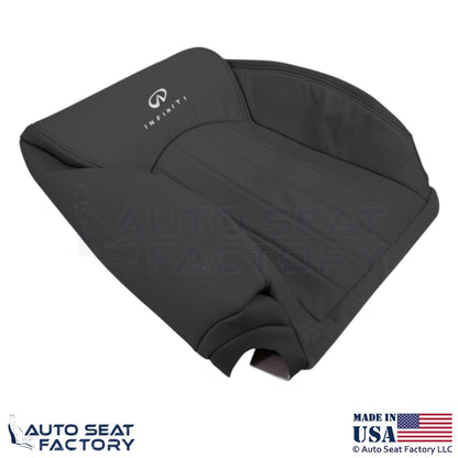 2008-2012 Fits Infiniti EX35 Genuine Leather Front Top Seat Covers Graphite - OEM-Style Replacement Seat Cover