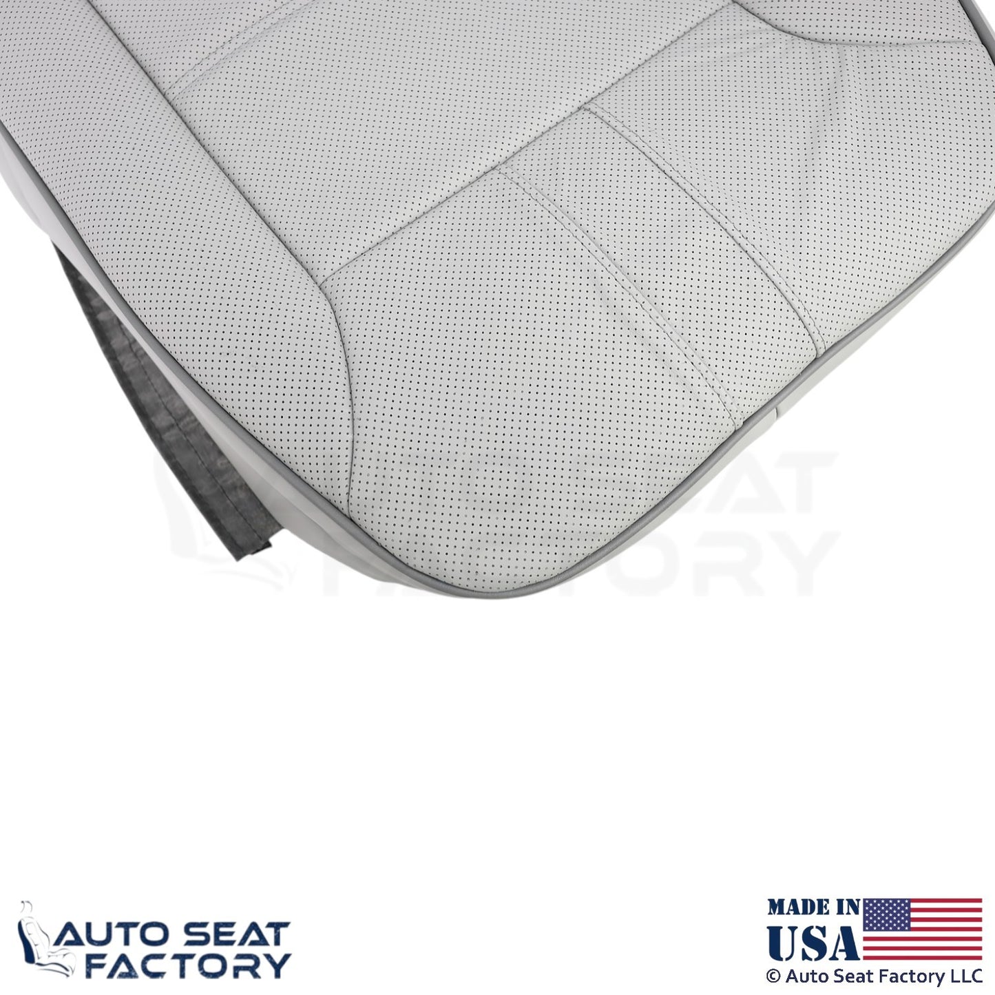 2010-2013 Fits Mercedes Benz R-Class Genuine Leather Driver Bottom Cover Gray - OEM-Style Replacement Seat Cover