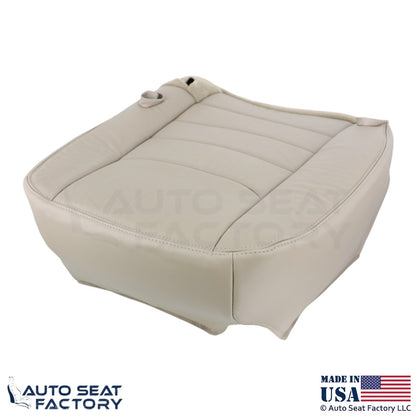 99-01 For Lincoln Town Car Genuine Leather Passenger Bottom Cover Lt. Parchment - OEM-Style Replacement Seat Cover