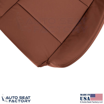 2015-2019 Fits Cadillac ATS Leatherette Perf Front Passenger Bottom Cover Brown - OEM-Style Replacement Seat Cover
