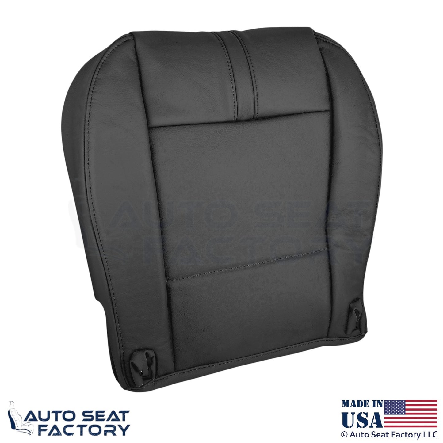 2003-2010 Fits BMW X3 Leatherette Front Driver Bottom Replacement Cover Black - OEM-Style Replacement Seat Cover