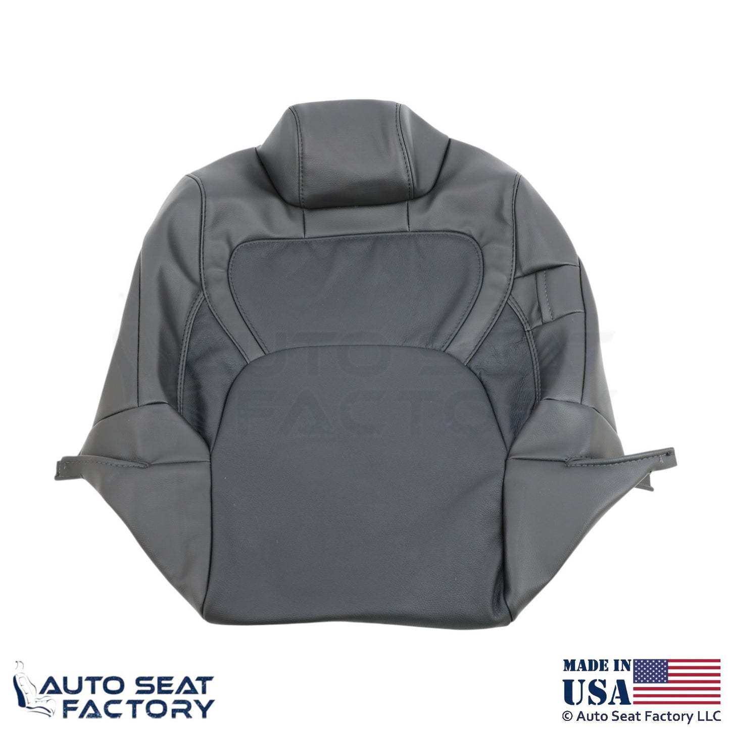 2020 Fits Dodge Ram 1500 Quad Cab Genuine Leather Front & Jump Seat Covers Black - OEM-Style Replacement Seat Cover