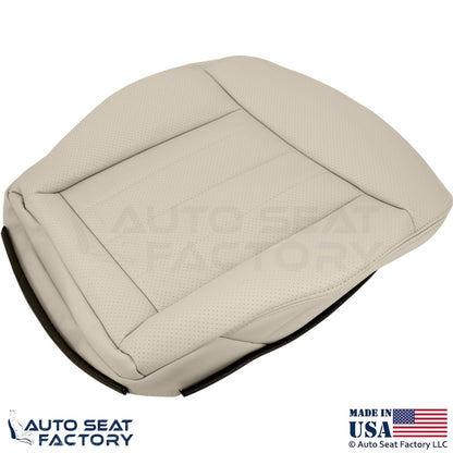 2010-2013 For Mercedes Benz E550 Genuine Leather Perf Driver Bottom Cover Almond - OEM-Style Replacement Seat Cover