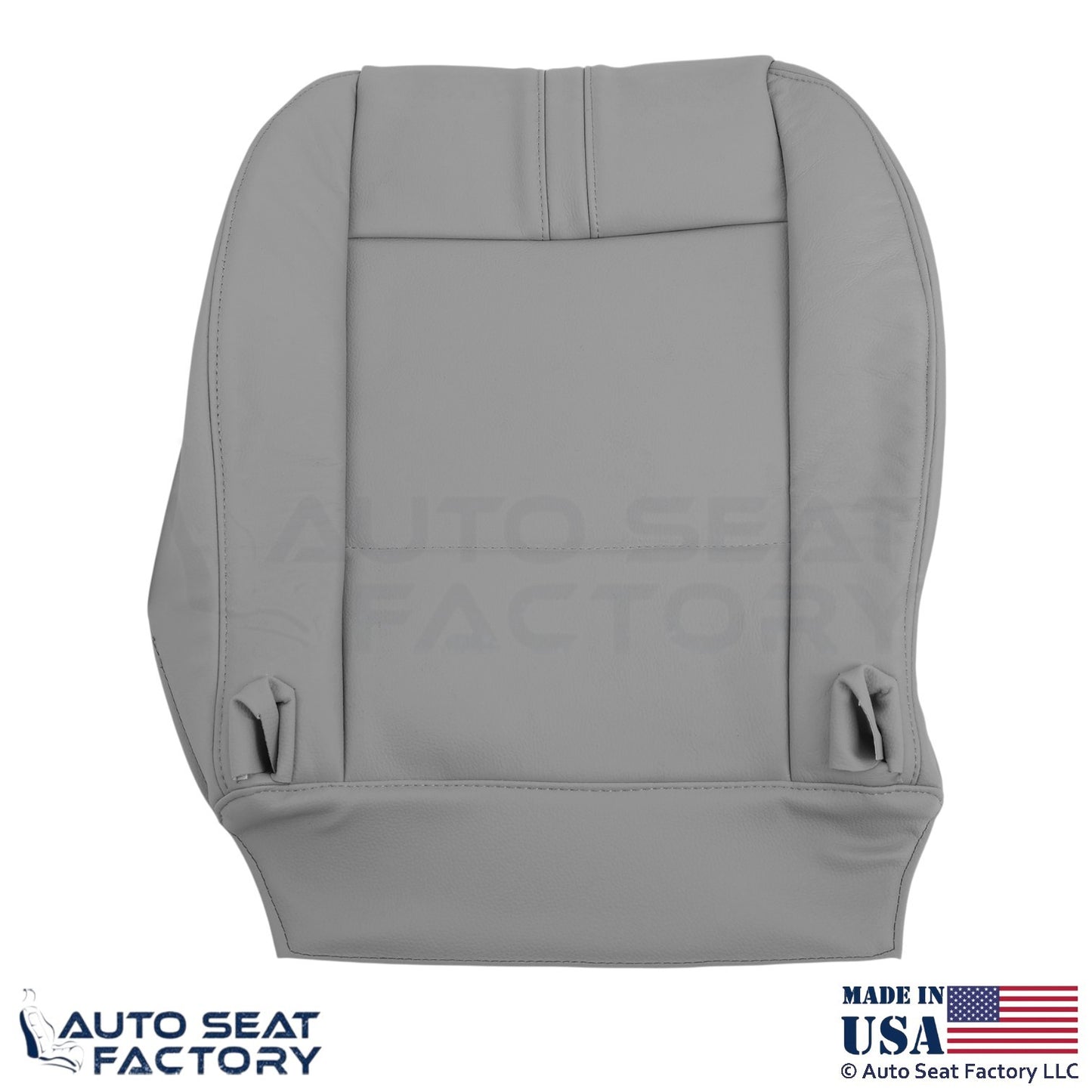 2003-2008 Fits BMW X3 Genuine Leather Front Driver Bottom Replacement Cover Gray - OEM-Style Replacement Seat Cover