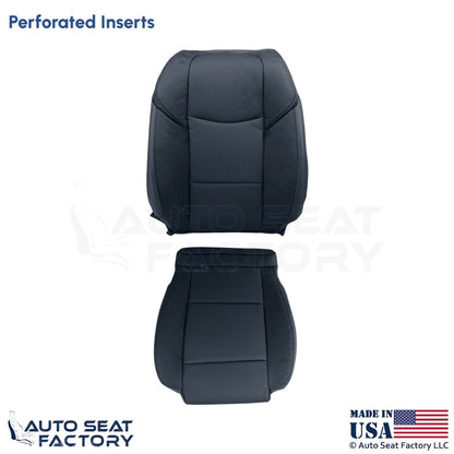 2013-2019 Fits Cadillac ATS Leather Perf Front Driver Side Seat Covers Black - OEM-Style Replacement Seat Cover