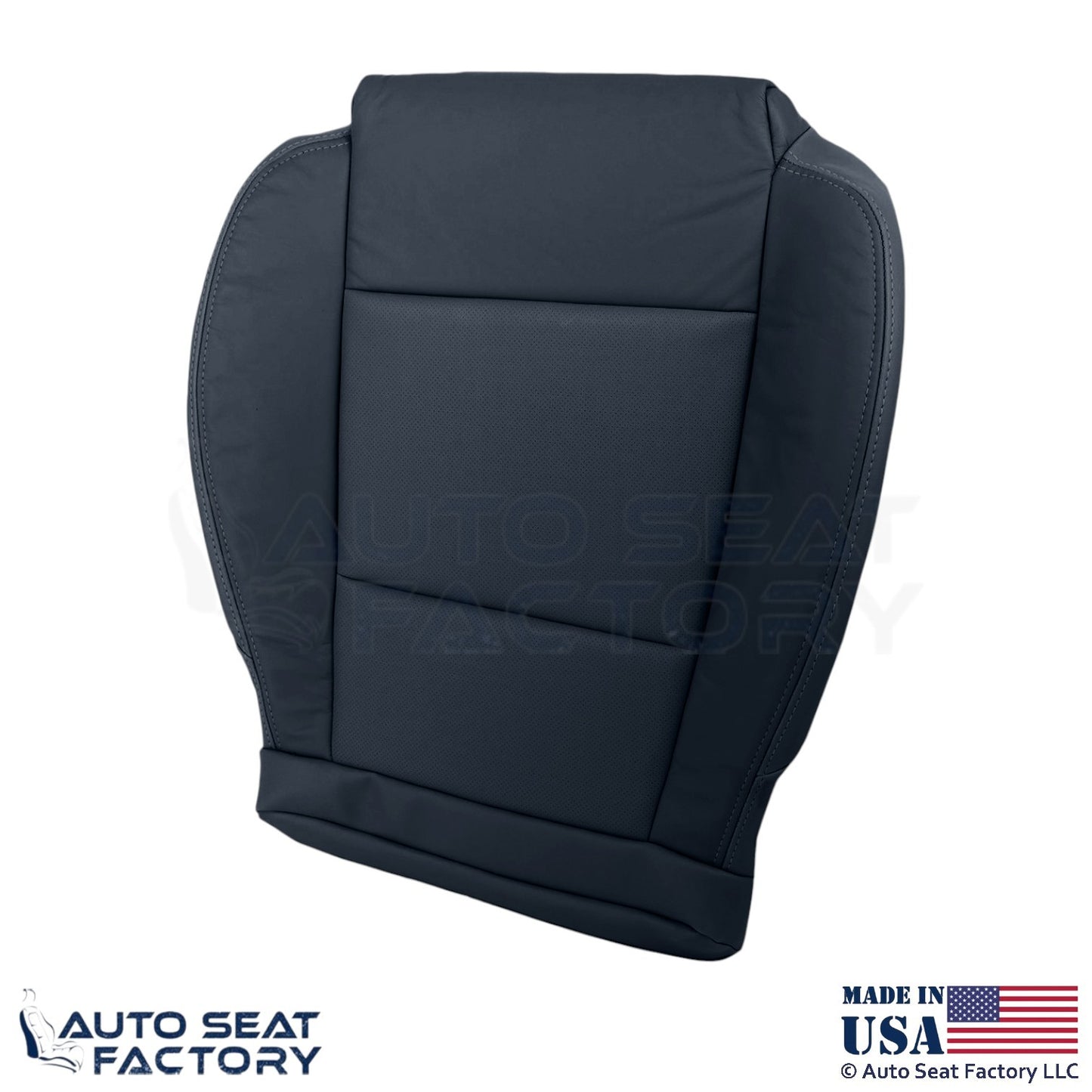 2013-2019 Fits Cadillac ATS Leather Perf Front Replacement Seat Covers Black - OEM-Style Replacement Seat Cover