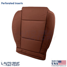 2015-2019 For Cadillac ATS Leatherette Perf Front Driver Bottom Seat Cover Brown - OEM-Style Replacement Seat Cover