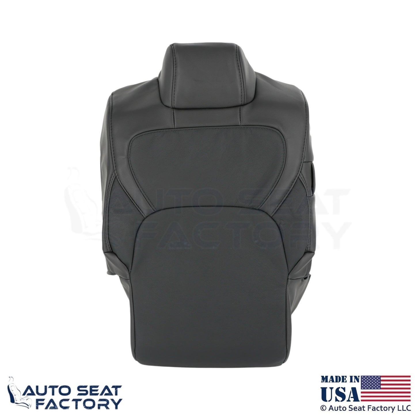 2020 Fits Dodge Ram 1500 Quad Cab Genuine Leather Front Jump Seat Covers Black - OEM-Style Replacement Seat Cover