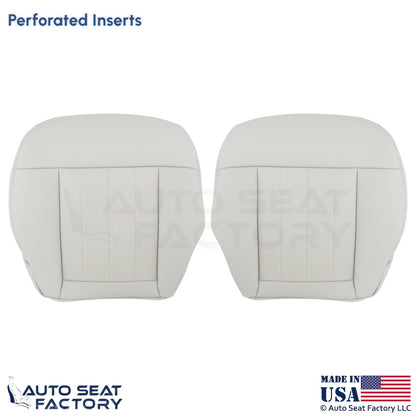 2010-2013 Fits Mercedes Benz E550 E350 Leatherette Perf. Bottom Covers Ash Gray - OEM-Style Replacement Seat Cover