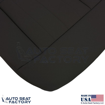 2010-2016 Fits Mercedes Benz E550 E350 Genuine Leather Perf. Bottom Covers Black - OEM-Style Replacement Seat Cover