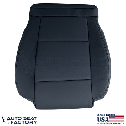 2013-2019 Fits Cadillac ATS Leatherette Perf Front Passenger Bottom Cover Black - OEM-Style Replacement Seat Cover