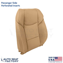 2013-2014 Fits Cadillac ATS Leatherette Perf Front Passenger Top Covers Caramel - OEM-Style Replacement Seat Cover