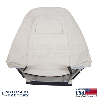 2008-2013 Fits Volvo C70 Leather Perf. Front Passenger Top Cover Calcite Cream - OEM-Style Replacement Seat Cover