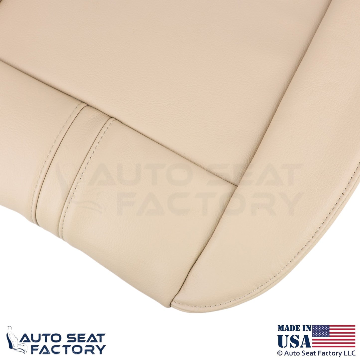2003-2010 Fits BMW X3 Leatherette Front Driver Bottom Seat Cover Sand Beige - OEM-Style Replacement Seat Cover