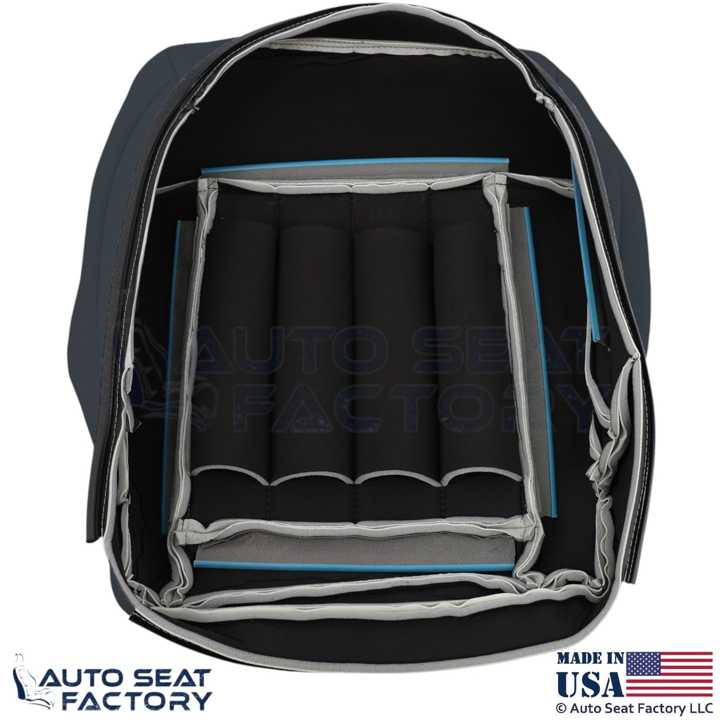 2010-2016 For Mercedes Benz E550 E350 Leatherette Perf. Bottom Seat Covers Black - OEM-Style Replacement Seat Cover