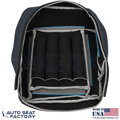 2010-2016 For Mercedes Benz E550 E350 Leatherette Perf. Bottom Seat Covers Black - OEM-Style Replacement Seat Cover