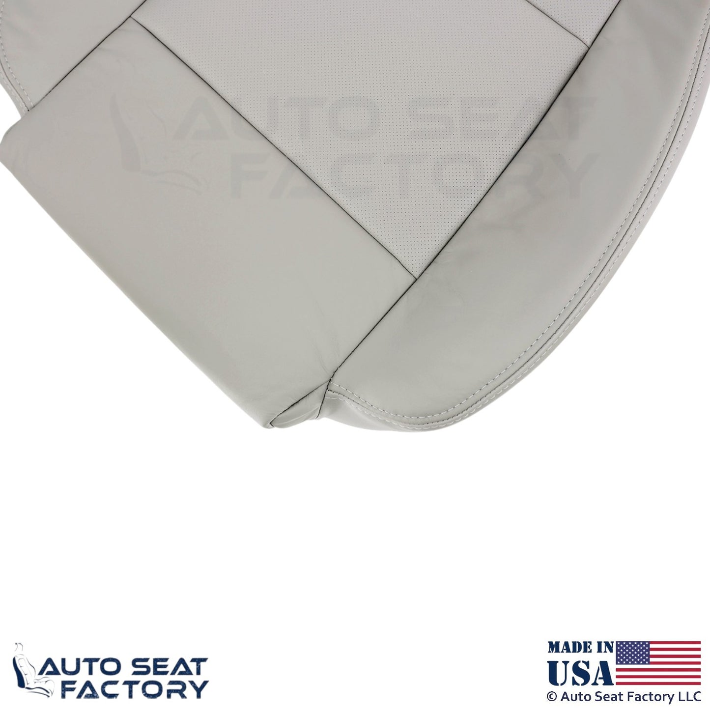 2013-2019 Fits Cadillac ATS Leather Front Passenger Bottom Cover Light Platinum - OEM-Style Replacement Seat Cover