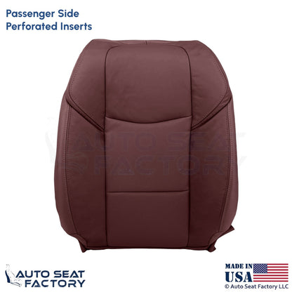 2013-2019 Fits Cadillac ATS Leather Perf Front Passenger Top Cover Morello Red - OEM-Style Replacement Seat Cover