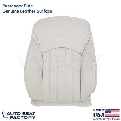 2008-2012 For Infiniti EX35 Genuine Leather Front Passenger Top Seat Cover Wheat - OEM-Style Replacement Seat Cover