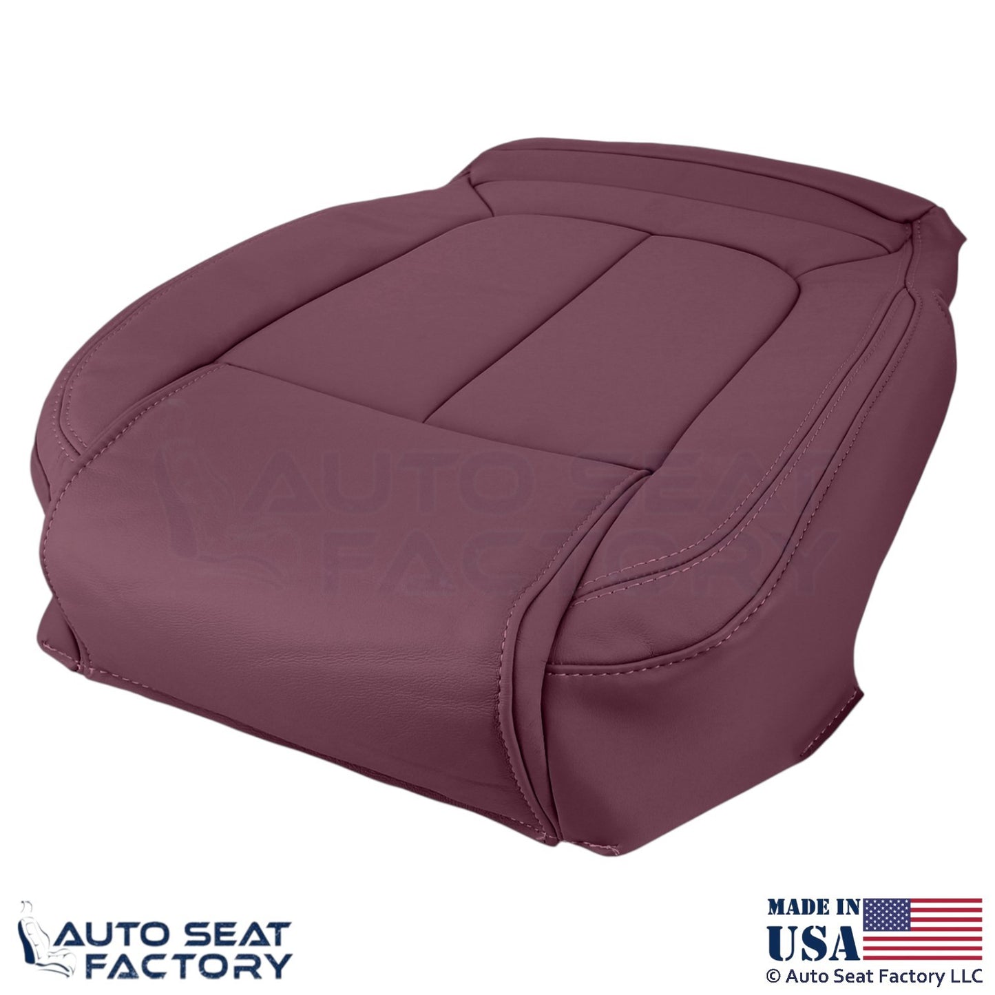 2014-2016 Fits Buick LaCrosse Genuine Leather Driver Bottom Seat Cover Sangria - OEM-Style Replacement Seat Cover
