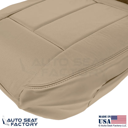 2013-2018 Fits Nissan Altima Sedan Genuine Leather Driver Bottom Cover Beige - OEM-Style Replacement Seat Cover