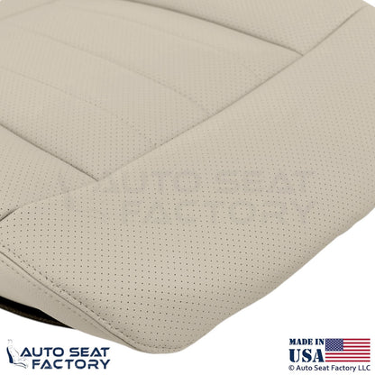 2014-2016 Fits Mercedes Benz E550 Leatherette Perf Bottom Seat Covers Silk Beige - OEM-Style Replacement Seat Cover