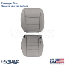 1999-2001 Fits Lincoln Town Car Genuine Leather Passenger Covers Light Graphite - OEM-Style Replacement Seat Cover