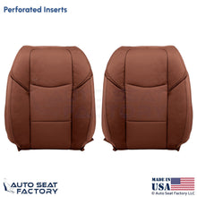 2015-2019 Fits Cadillac ATS Leatherette Perf Front Top Seat Covers Brown - OEM-Style Replacement Seat Cover